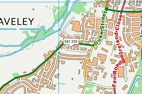 S43 3XS map - OS VectorMap District (Ordnance Survey) S43 3XS map - OS VectorMap District (Ordnance Survey)