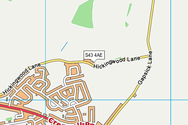 S43 4AE map - OS VectorMap District (Ordnance Survey) S43 4AE map - OS VectorMap District (Ordnance Survey)