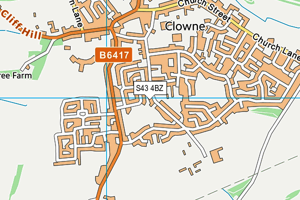 S43 4BZ map - OS VectorMap District (Ordnance Survey) S43 4BZ map - OS VectorMap District (Ordnance Survey)