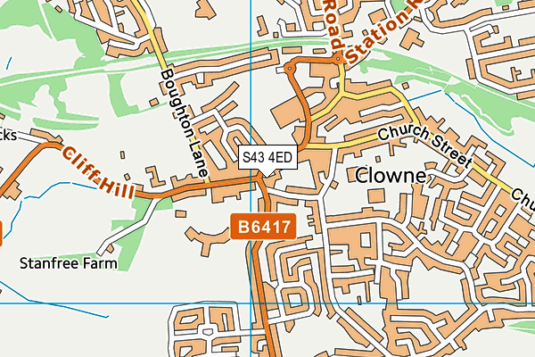 S43 4ED map - OS VectorMap District (Ordnance Survey) S43 4ED map - OS VectorMap District (Ordnance Survey)