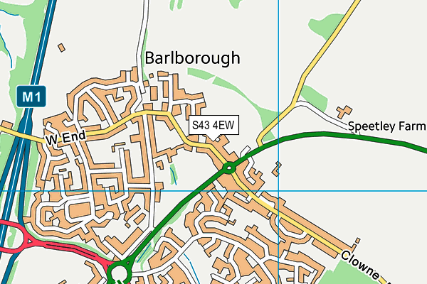 S43 4EW map - OS VectorMap District (Ordnance Survey) S43 4EW map - OS VectorMap District (Ordnance Survey)