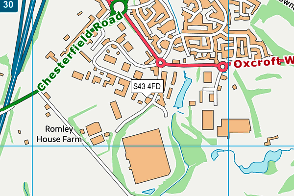 S43 4FD map - OS VectorMap District (Ordnance Survey) S43 4FD map - OS VectorMap District (Ordnance Survey)