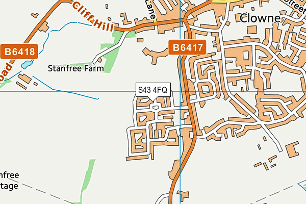 S43 4FQ map - OS VectorMap District (Ordnance Survey) S43 4FQ map - OS VectorMap District (Ordnance Survey)