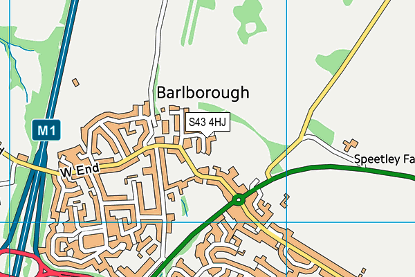 S43 4HJ map - OS VectorMap District (Ordnance Survey) S43 4HJ map - OS VectorMap District (Ordnance Survey)