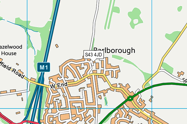 S43 4JD map - OS VectorMap District (Ordnance Survey) S43 4JD map - OS VectorMap District (Ordnance Survey)