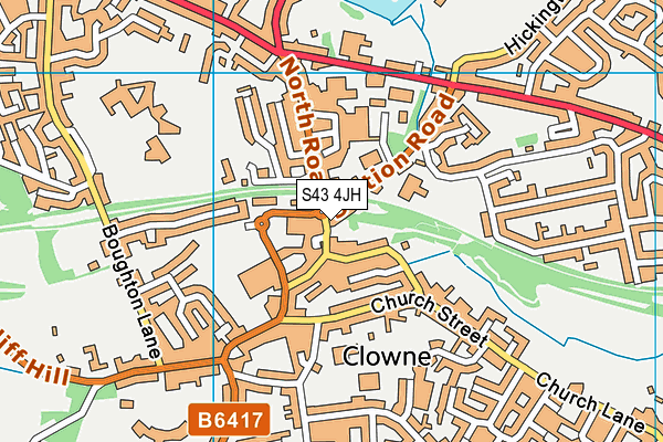 S43 4JH map - OS VectorMap District (Ordnance Survey) S43 4JH map - OS VectorMap District (Ordnance Survey)