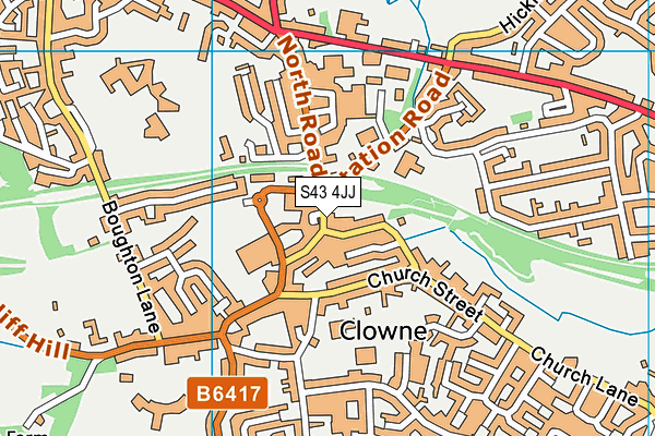 S43 4JJ map - OS VectorMap District (Ordnance Survey) S43 4JJ map - OS VectorMap District (Ordnance Survey)