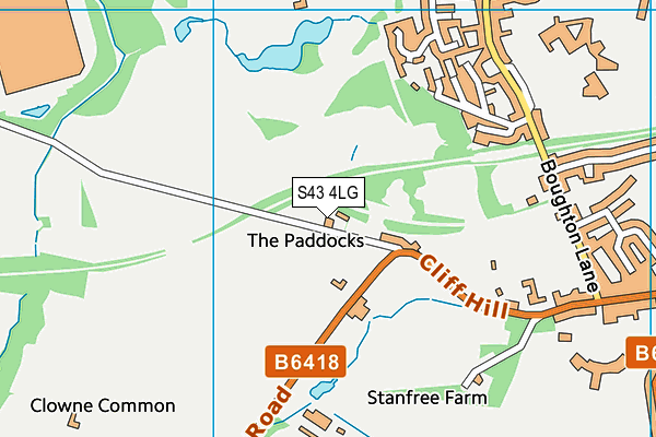 S43 4LG map - OS VectorMap District (Ordnance Survey) S43 4LG map - OS VectorMap District (Ordnance Survey)