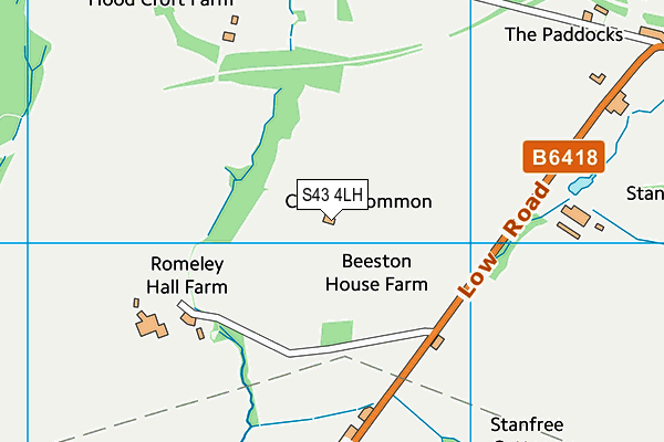 S43 4LH map - OS VectorMap District (Ordnance Survey) S43 4LH map - OS VectorMap District (Ordnance Survey)