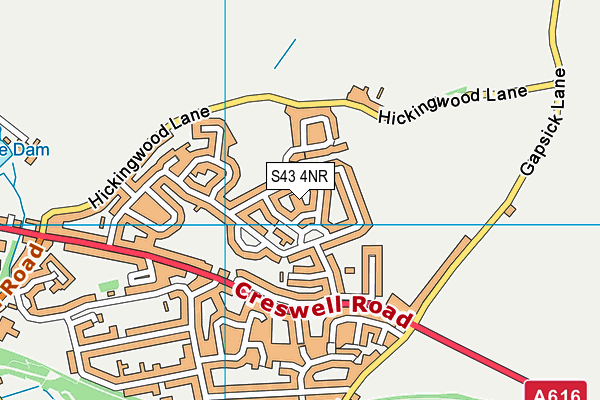 S43 4NR map - OS VectorMap District (Ordnance Survey) S43 4NR map - OS VectorMap District (Ordnance Survey)