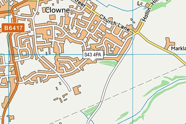 S43 4PA map - OS VectorMap District (Ordnance Survey) S43 4PA map - OS VectorMap District (Ordnance Survey)