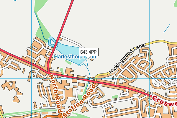 S43 4PP map - OS VectorMap District (Ordnance Survey) S43 4PP map - OS VectorMap District (Ordnance Survey)