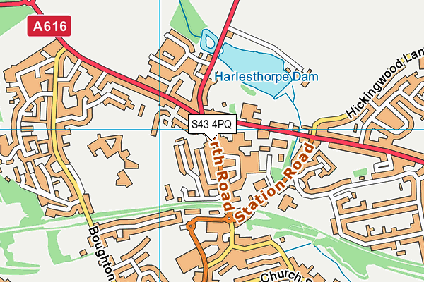 S43 4PQ map - OS VectorMap District (Ordnance Survey) S43 4PQ map - OS VectorMap District (Ordnance Survey)