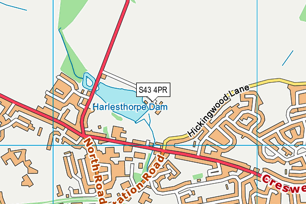 S43 4PR map - OS VectorMap District (Ordnance Survey) S43 4PR map - OS VectorMap District (Ordnance Survey)