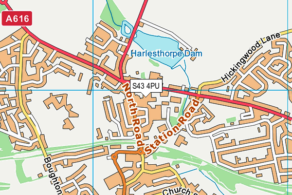 S43 4PU map - OS VectorMap District (Ordnance Survey) S43 4PU map - OS VectorMap District (Ordnance Survey)