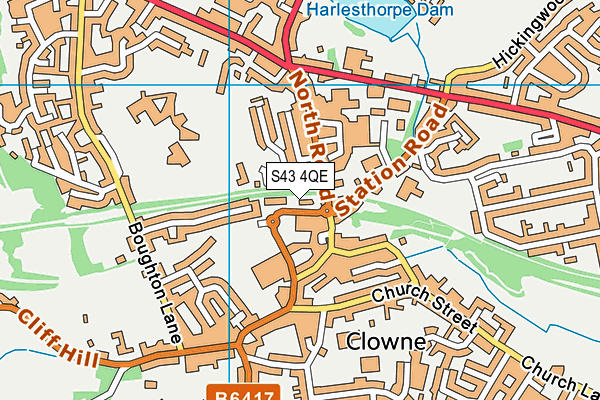 S43 4QE map - OS VectorMap District (Ordnance Survey) S43 4QE map - OS VectorMap District (Ordnance Survey)
