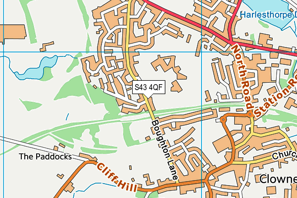 S43 4QF map - OS VectorMap District (Ordnance Survey) S43 4QF map - OS VectorMap District (Ordnance Survey)