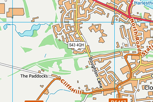 S43 4QH map - OS VectorMap District (Ordnance Survey) S43 4QH map - OS VectorMap District (Ordnance Survey)