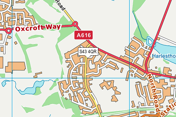 S43 4QR map - OS VectorMap District (Ordnance Survey) S43 4QR map - OS VectorMap District (Ordnance Survey)