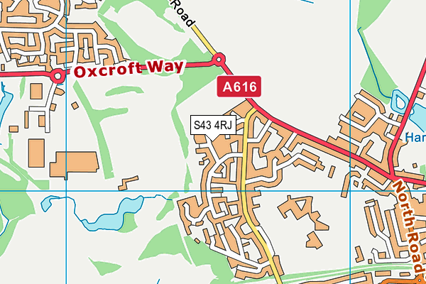 S43 4RJ map - OS VectorMap District (Ordnance Survey) S43 4RJ map - OS VectorMap District (Ordnance Survey)