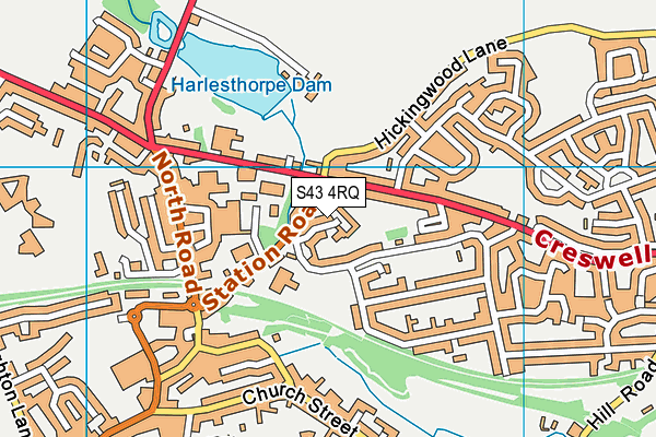 S43 4RQ map - OS VectorMap District (Ordnance Survey) S43 4RQ map - OS VectorMap District (Ordnance Survey)
