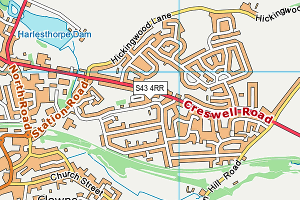 S43 4RR map - OS VectorMap District (Ordnance Survey) S43 4RR map - OS VectorMap District (Ordnance Survey)