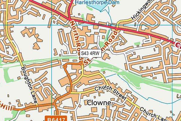 S43 4RW map - OS VectorMap District (Ordnance Survey) S43 4RW map - OS VectorMap District (Ordnance Survey)