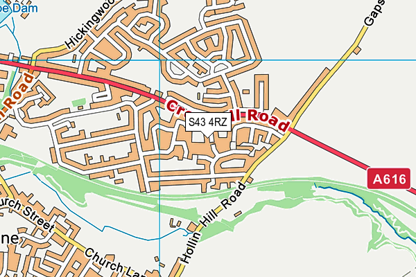 S43 4RZ map - OS VectorMap District (Ordnance Survey) S43 4RZ map - OS VectorMap District (Ordnance Survey)