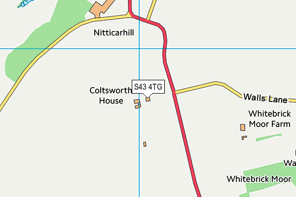 S43 4TG map - OS VectorMap District (Ordnance Survey)