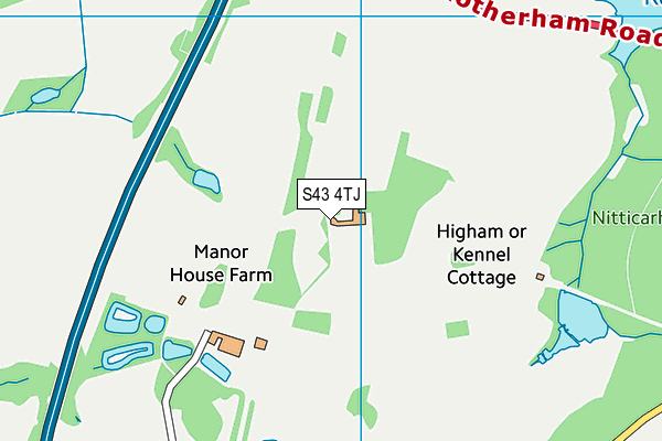 S43 4TJ map - OS VectorMap District (Ordnance Survey) S43 4TJ map - OS VectorMap District (Ordnance Survey)