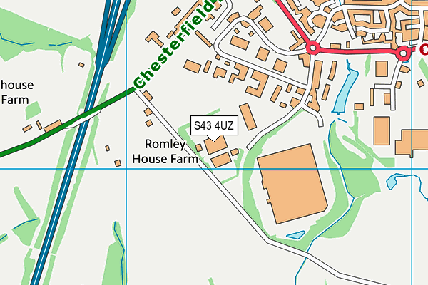 S43 4UZ map - OS VectorMap District (Ordnance Survey) S43 4UZ map - OS VectorMap District (Ordnance Survey)
