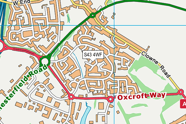 S43 4WF map - OS VectorMap District (Ordnance Survey) S43 4WF map - OS VectorMap District (Ordnance Survey)
