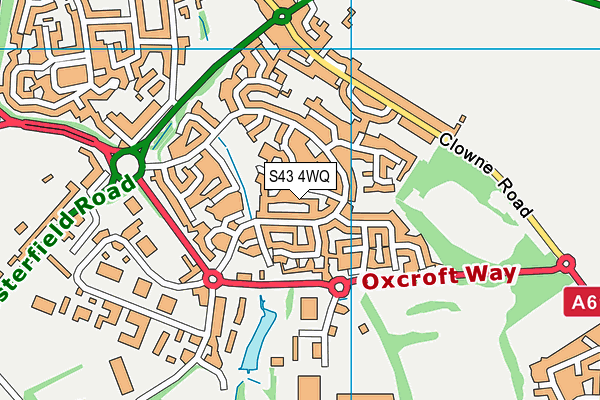 S43 4WQ map - OS VectorMap District (Ordnance Survey) S43 4WQ map - OS VectorMap District (Ordnance Survey)