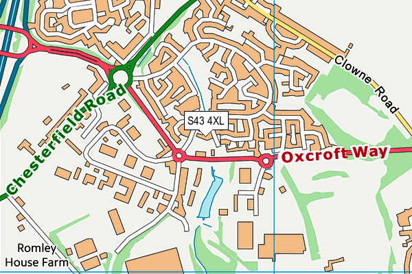 S43 4XL map - OS VectorMap District (Ordnance Survey) S43 4XL map - OS VectorMap District (Ordnance Survey)