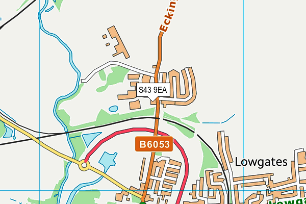 S43 9EA map - OS VectorMap District (Ordnance Survey) S43 9EA map - OS VectorMap District (Ordnance Survey)