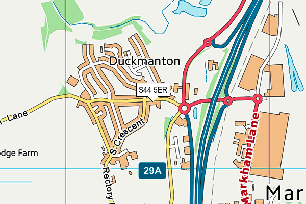 S44 5ER map - OS VectorMap District (Ordnance Survey) S44 5ER map - OS VectorMap District (Ordnance Survey)