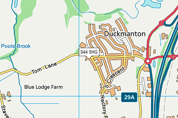 S44 5HG map - OS VectorMap District (Ordnance Survey) S44 5HG map - OS VectorMap District (Ordnance Survey)