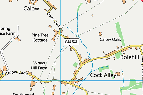 S44 5XL map - OS VectorMap District (Ordnance Survey) S44 5XL map - OS VectorMap District (Ordnance Survey)