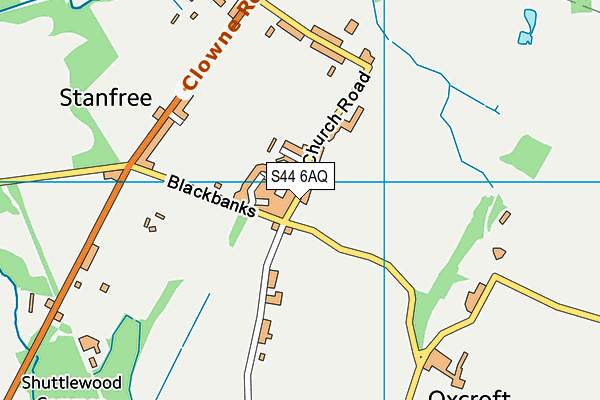 S44 6AQ map - OS VectorMap District (Ordnance Survey) S44 6AQ map - OS VectorMap District (Ordnance Survey)