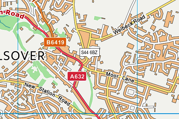 S44 6BZ map - OS VectorMap District (Ordnance Survey) S44 6BZ map - OS VectorMap District (Ordnance Survey)
