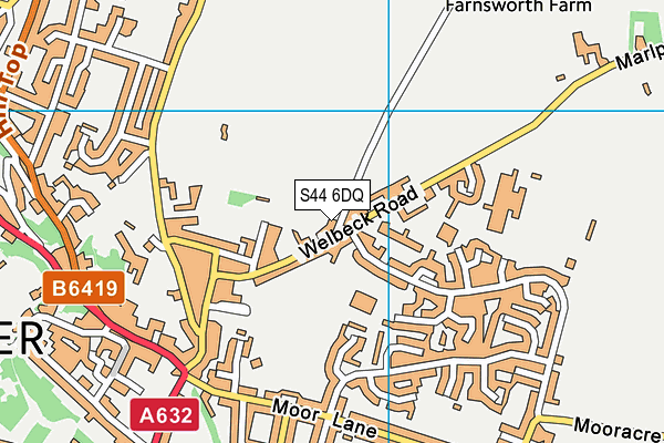 S44 6DQ map - OS VectorMap District (Ordnance Survey) S44 6DQ map - OS VectorMap District (Ordnance Survey)