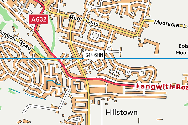 S44 6HN map - OS VectorMap District (Ordnance Survey) S44 6HN map - OS VectorMap District (Ordnance Survey)