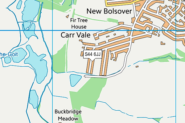 S44 6JJ map - OS VectorMap District (Ordnance Survey) S44 6JJ map - OS VectorMap District (Ordnance Survey)