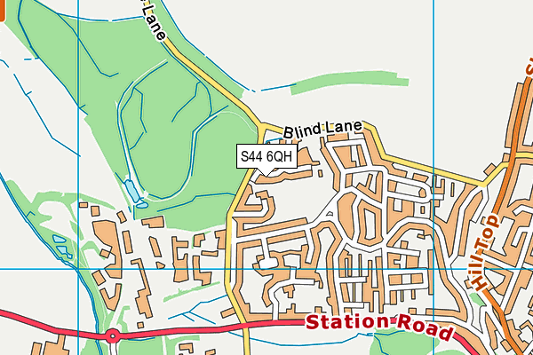 S44 6QH map - OS VectorMap District (Ordnance Survey)