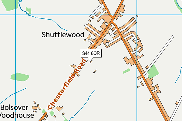 S44 6QR map - OS VectorMap District (Ordnance Survey)