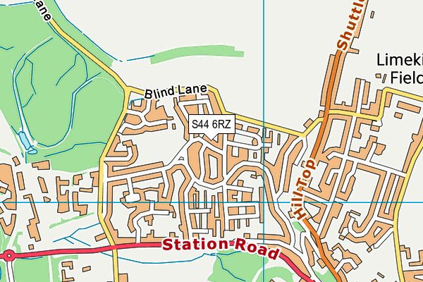 S44 6RZ map - OS VectorMap District (Ordnance Survey) S44 6RZ map - OS VectorMap District (Ordnance Survey)
