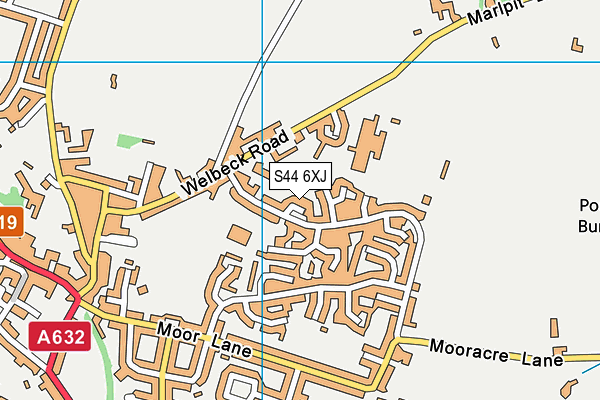 S44 6XJ map - OS VectorMap District (Ordnance Survey) S44 6XJ map - OS VectorMap District (Ordnance Survey)