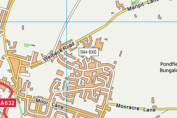 S44 6XS map - OS VectorMap District (Ordnance Survey) S44 6XS map - OS VectorMap District (Ordnance Survey)