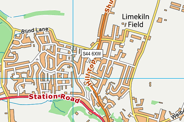 S44 6XW map - OS VectorMap District (Ordnance Survey) S44 6XW map - OS VectorMap District (Ordnance Survey)
