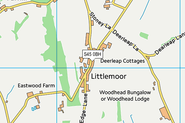 S45 0BH map - OS VectorMap District (Ordnance Survey)